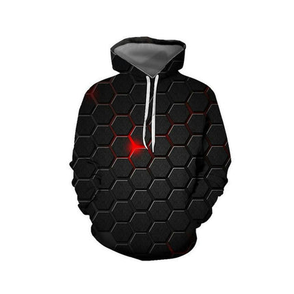 Men's Realistic 3D Digital Print Pullover Hoodie Hooded Sweatshirt
