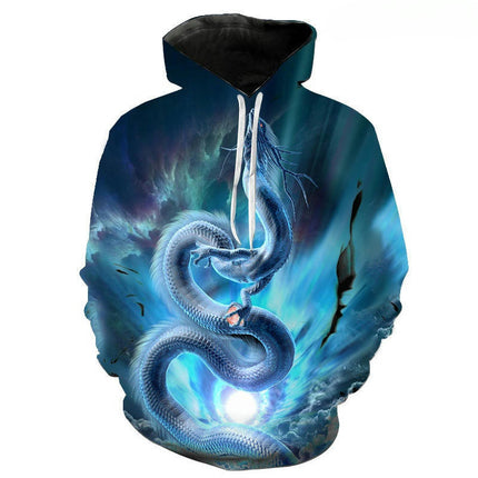 Men's Novelty Hoodies Animal Print Graphic Pullover Sweatshirts 1