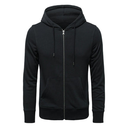Men's Slim Fit Zip Up Long Sleeve Hoodie Sweatshirt