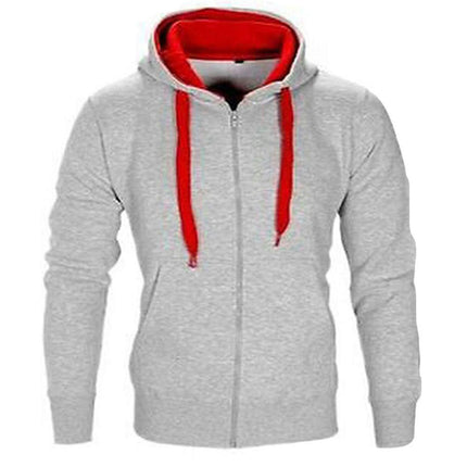 Men's Color Block Pullover Hoodie Casual Sweatshirts Full Zip Jacket with Pocket