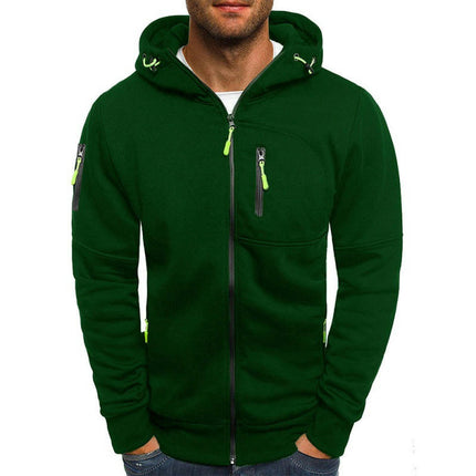 Men's Full Zip Hoodie slim Fit Long Sleeve Lightweight Sweatshirt