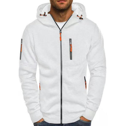 Men's Full Zip Hoodie slim Fit Long Sleeve Lightweight Sweatshirt
