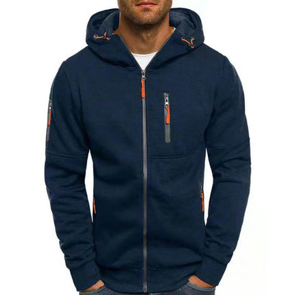 Men's Full Zip Hoodie slim Fit Long Sleeve Lightweight Sweatshirt