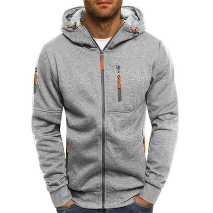 Men's Full Zip Hoodie slim Fit Long Sleeve Lightweight Sweatshirt