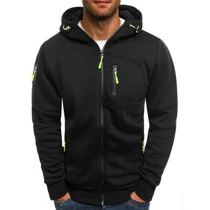 Men's Full Zip Hoodie slim Fit Long Sleeve Lightweight Sweatshirt
