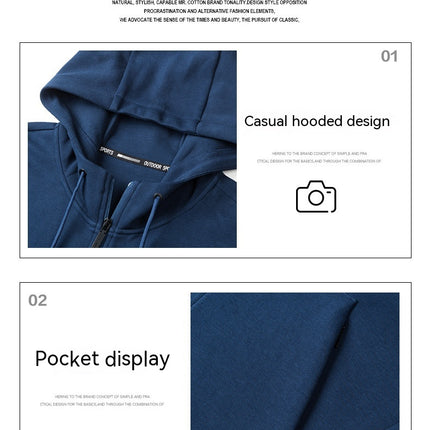 Hoodies for Men Zip Up Hoodie Drawstring Casual Long Sleeve Pocket Hooded Sweatshirts