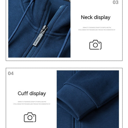 Hoodies for Men Zip Up Hoodie Drawstring Casual Long Sleeve Pocket Hooded Sweatshirts