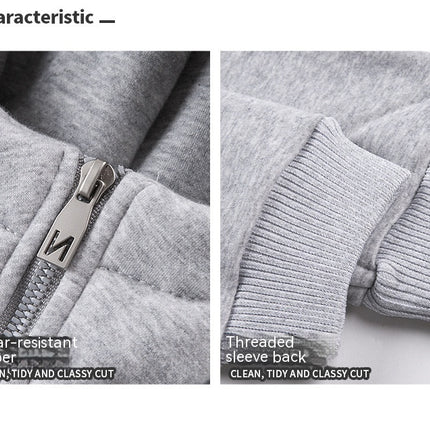 Men's Casual Sport Long Sleeve Full Zip Hoodie Sweatshirt