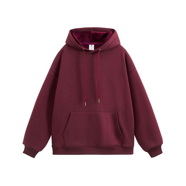 Men's Fleece Pullover Hoodie, Casual Hooded Sweatshirt Long Sleeve Drawstring with Pockets