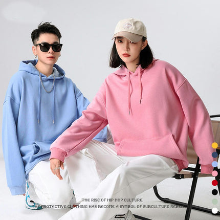 Men's Fleece Pullover Hoodie, Casual Hooded Sweatshirt Long Sleeve Drawstring with Pockets