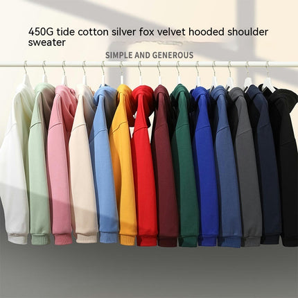 Men's Fleece Pullover Hoodie, Casual Hooded Sweatshirt Long Sleeve Drawstring with Pockets