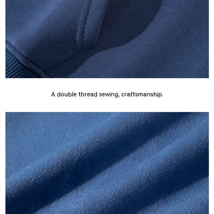 Men's Fleece Pullover Hoodie, Casual Hooded Sweatshirt Long Sleeve Drawstring with Pockets