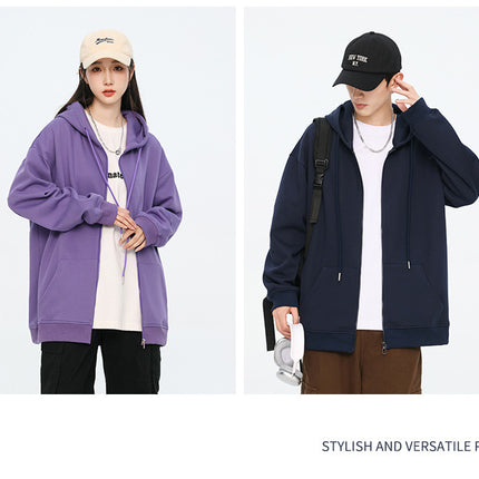 Couple Hoodies Casual Hoodies for Men with Full Zip Long Sleeve Sports Sweatshirt