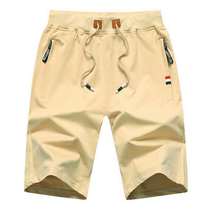 Men's Shorts Casual Sports with Drawstring Elastic Waist Zipper Pockets