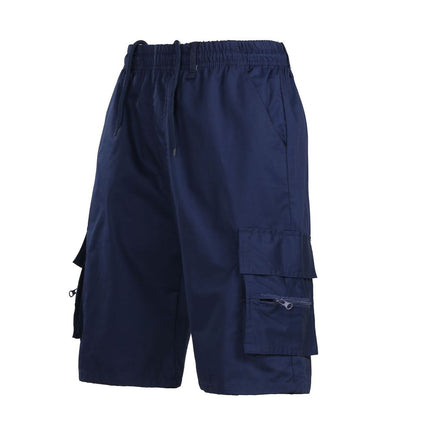 Men's Cargo Shorts Elastic Waistband Relaxed Fit Summer Casual Shorts