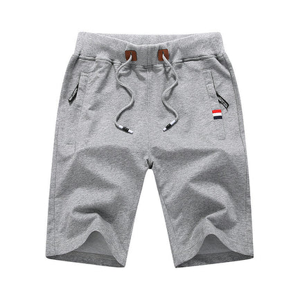 Men's Shorts Casual Drawstring Zipper Pockets Elastic Waist