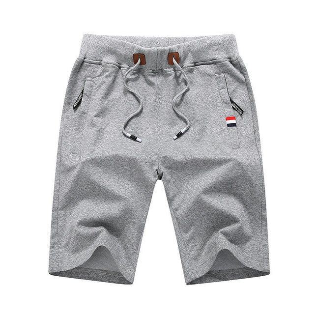 Men's Shorts Casual Drawstring Zipper Pockets Elastic Waist