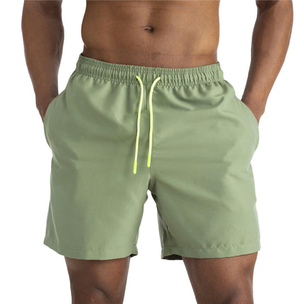 Men's Swim Trunks Quick Dry Beach Shorts with Pockets and Mesh Lining