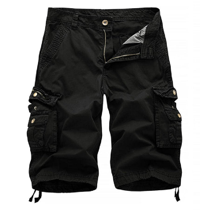 Men's Cargo Cotton Shorts Relaxed Fit Multi-Pocket