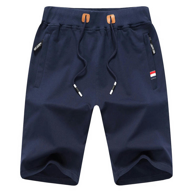Men's Shorts Casual Classic Fit Drawstring Summer Shorts with Elastic Waist and Pockets -A