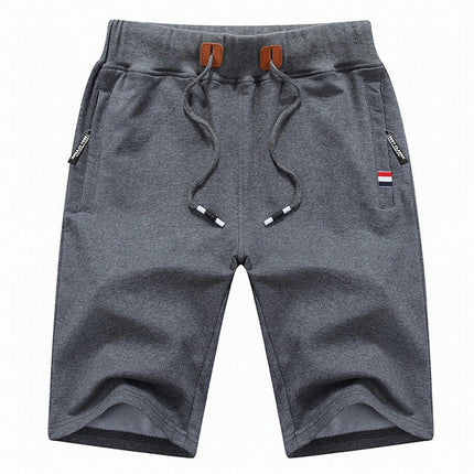 Men's Shorts Casual Classic Fit Drawstring Summer Shorts with Elastic Waist and Pockets -A