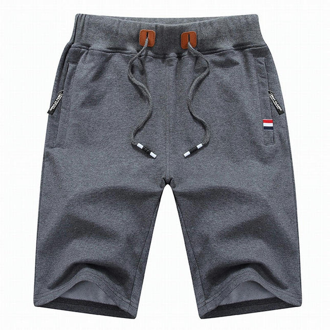 Men's Shorts Casual Classic Fit Drawstring Summer Shorts with Elastic Waist and Pockets -A