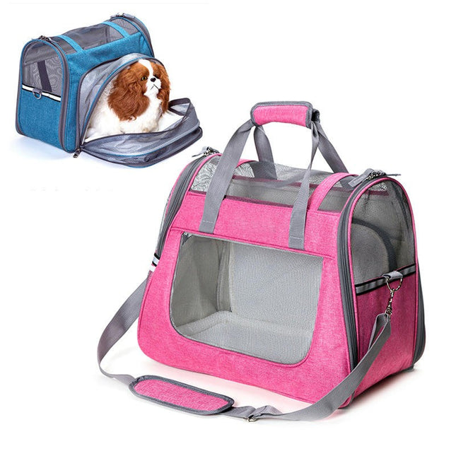 Pet Carrier, Soft Sides Cat Carrier for Puppy and Kitten, Travel Pet Carrier Suitable for Small Medium Cats Dogs