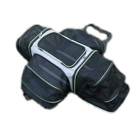 Soft Side Pet Carrier, 4 Side Expandable Folding Cat Carrier with Pockets and Removable Fleece Pads