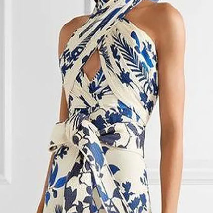 Women's Summer Dress Sleeveless Layered Ruffles Boho Flowy Maxi Dress