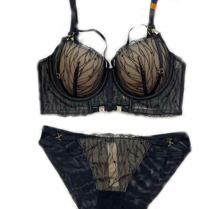 Women's Push Up Bra and Panty Sets Lace Lingerie 2 Piece Bra and Thong Set