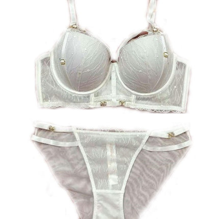 Women's Push Up Bra and Panty Sets Lace Lingerie 2 Piece Bra and Thong Set