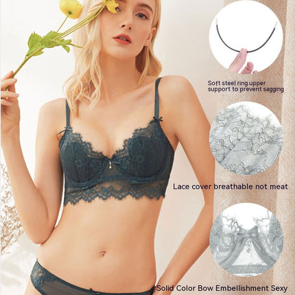 2 Piece Women's Sexy Underwear Transparent Floral Lace Sexy Underwear Set