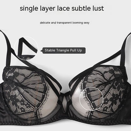 Ladies Sexy Lingerie Super Stretch Lace Bra and Panty Set Two Piece Sheer Bra
