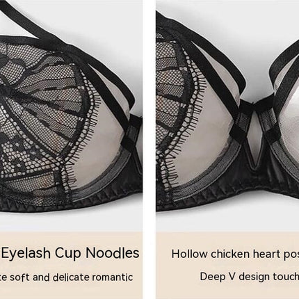 Ladies Sexy Lingerie Super Stretch Lace Bra and Panty Set Two Piece Sheer Bra
