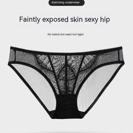 Ladies Sexy Lingerie Super Stretch Lace Bra and Panty Set Two Piece Sheer Bra