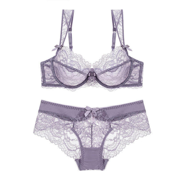 Women's Sexy Lingerie Set Lace Bra And Panties Push Up Lingerie Bra Soft Panties Underwear two-piece Set
