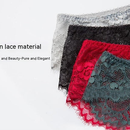Women's Sexy Lace Underwear 2 Piece Push Up Bra and Panties Set Low Waist Panties Underwear Adjustable Straps