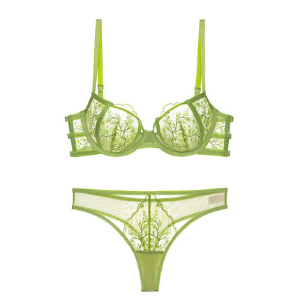 Women's Sexy Bra Set Comfortable Breathable Push Up Bra Embroidered Lace Underwear