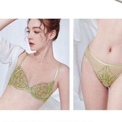 Women's Sexy Bra Set Comfortable Breathable Push Up Bra Embroidered Lace Underwear