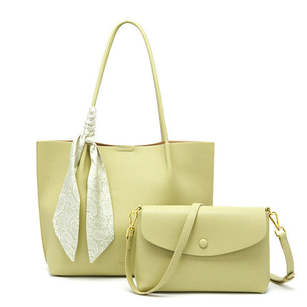 Tote Bag for Women Handbags and Crossbody Bag Waterproof PU Leather Shoulder Bags 2pcs Set