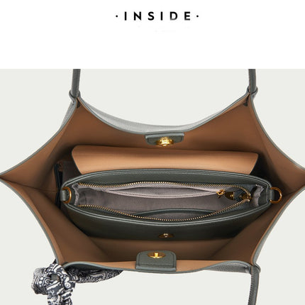 Tote Bag for Women Handbags and Crossbody Bag Waterproof PU Leather Shoulder Bags 2pcs Set
