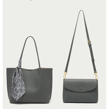 Tote Bag for Women Handbags and Crossbody Bag Waterproof PU Leather Shoulder Bags 2pcs Set