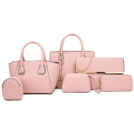 Womens 6 Pcs Handbag Set Clutch Totes Satchels Crossbody Bag Wallet Bags for Women