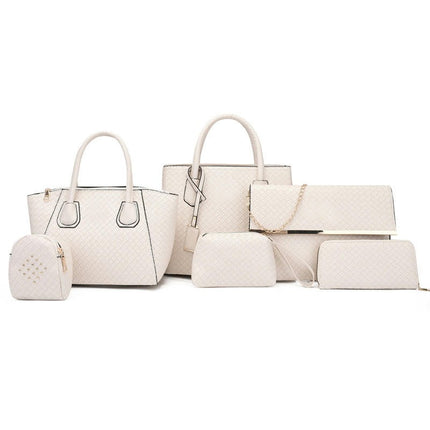 Womens 6 Pcs Handbag Set Clutch Totes Satchels Crossbody Bag Wallet Bags for Women