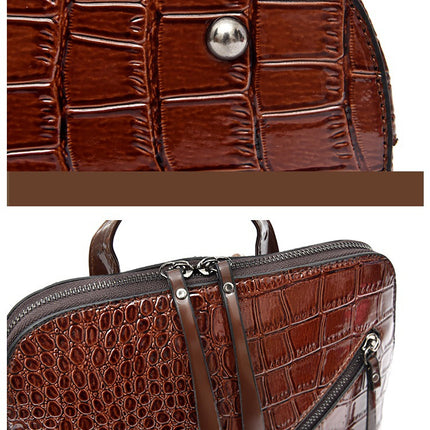 Bag For Women 6 Pcs Set Crocodile Pattern Women's Bag Backpack Shoulder Bag PU Leather Bags
