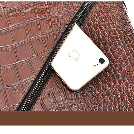 Bag For Women 6 Pcs Set Crocodile Pattern Women's Bag Backpack Shoulder Bag PU Leather Bags