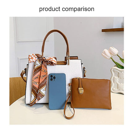 Leather Bag Set 2 Pcs Bags for Women Handbags Purses Ladies Shoulder Bag Crossbody Bags Wallets