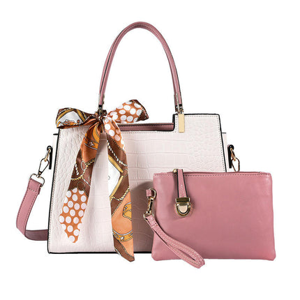Leather Bag Set 2 Pcs Bags for Women Handbags Purses Ladies Shoulder Bag Crossbody Bags Wallets