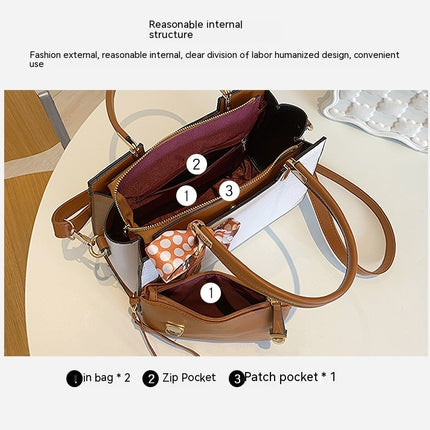 Leather Bag Set 2 Pcs Bags for Women Handbags Purses Ladies Shoulder Bag Crossbody Bags Wallets