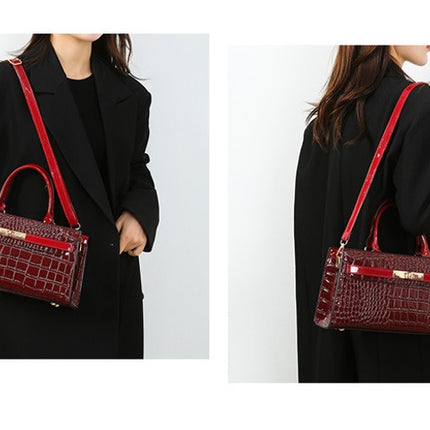 Women Handbags Sets 3 Pcs Large Capacity Handbag Shoulder Bag Clutch Purse PU Leather Bag for Women